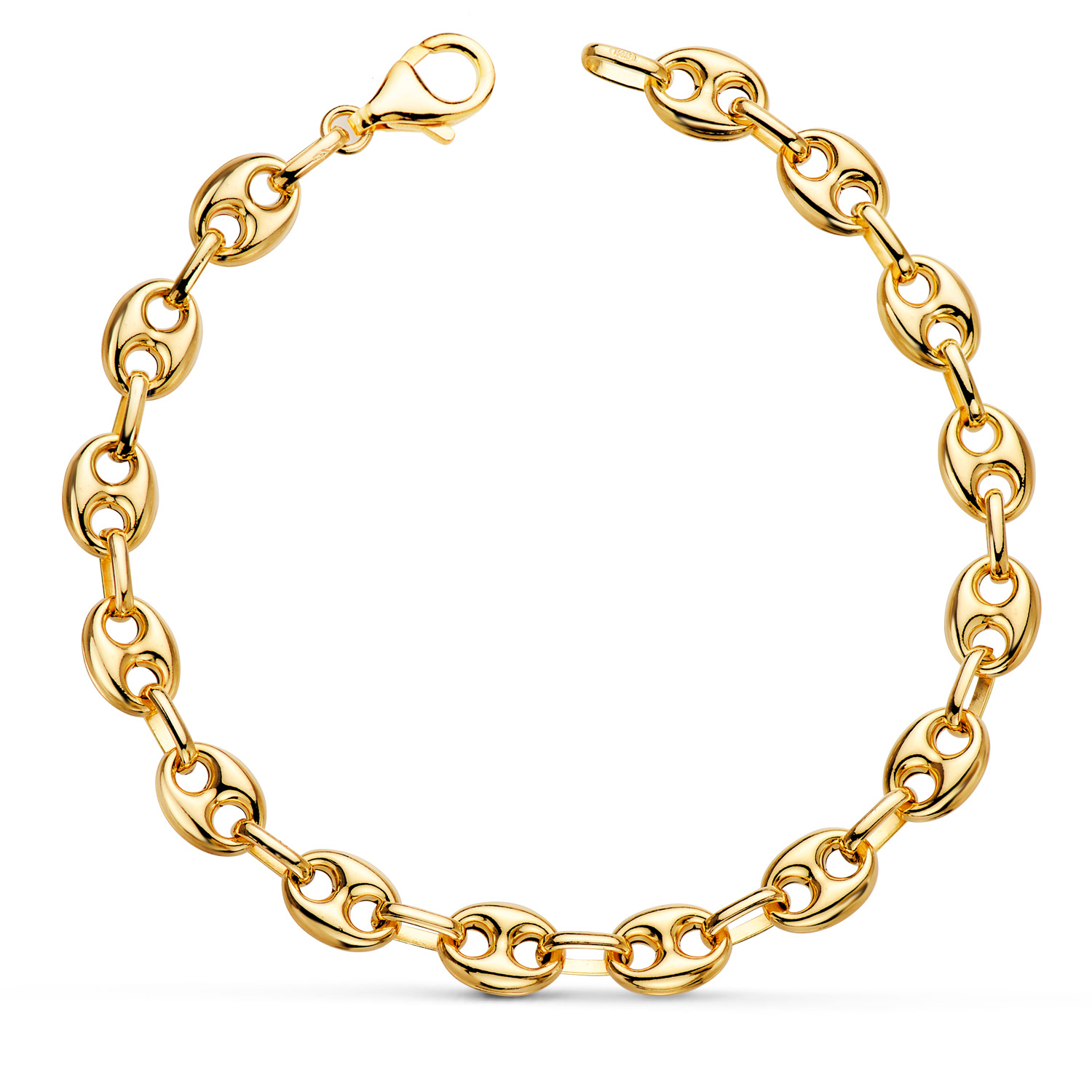 18K PULSERA ORO AMARILLO CALABROTE HUECO ANCHO: 7,5 MM. LARGO: 21CM