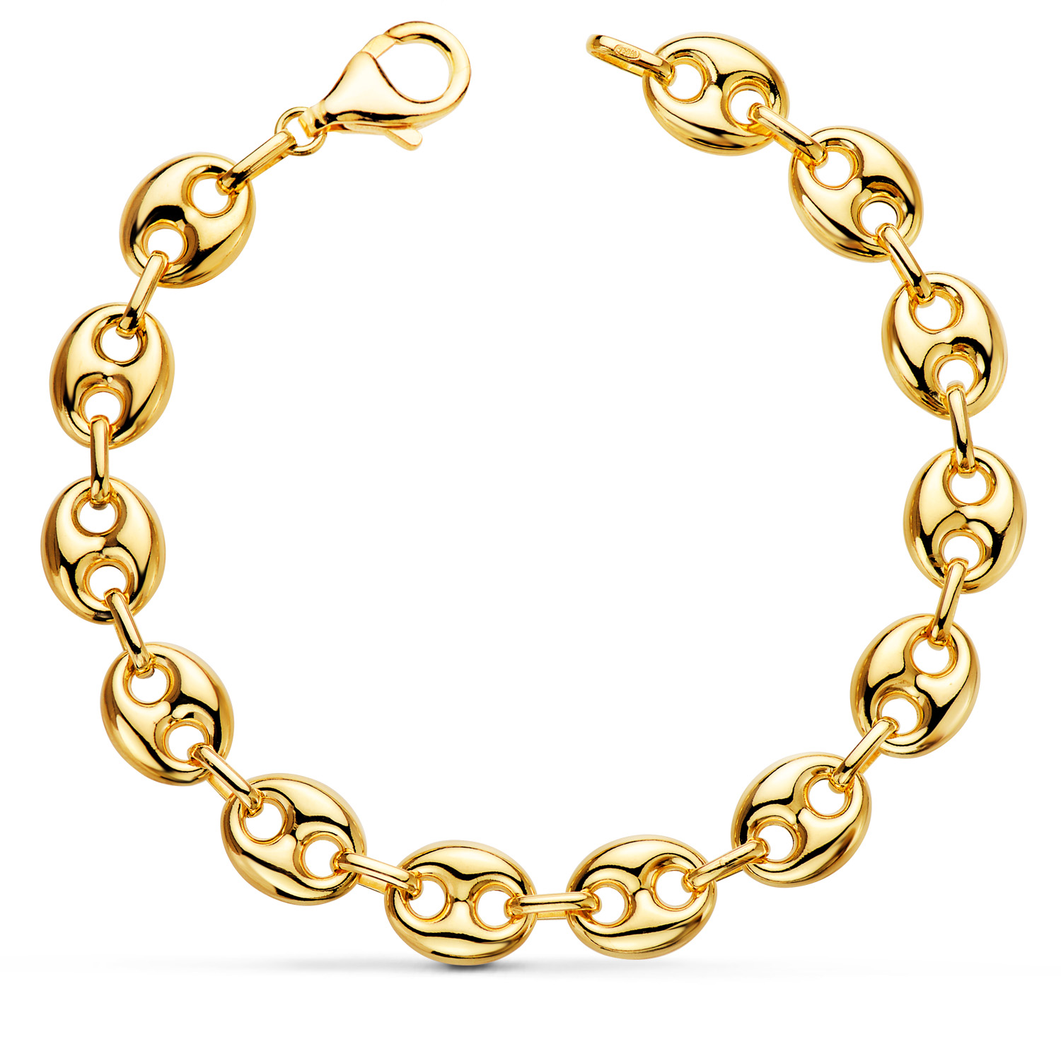 18K PULSERA ORO AMARILLO CALABROTE HUECO ANCHO: 10 MM. LARGO: 21CM