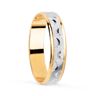 alianza de oro bicolor